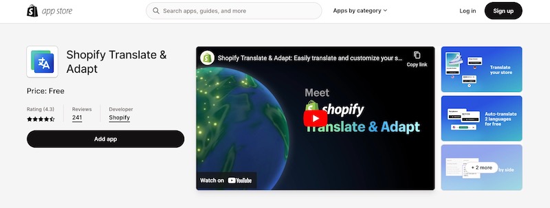 Shopify Translate & Adapt